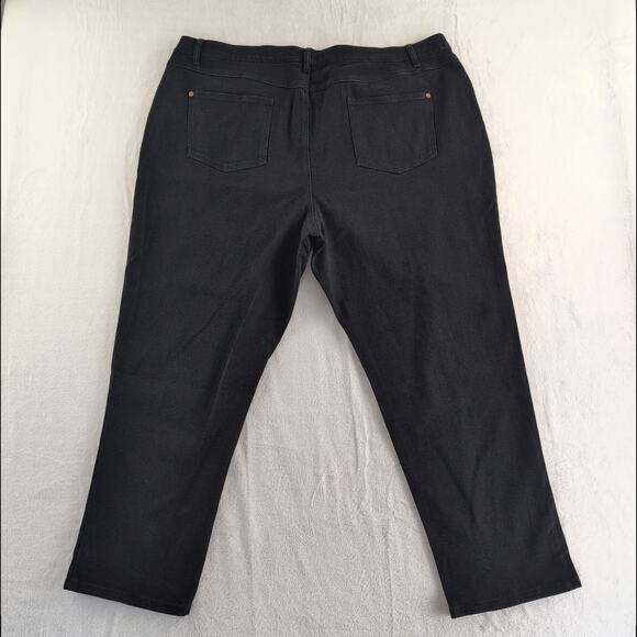 Ellos Hight Waist Straight Leg Black Jeans Women's Size 26 Minimalist Tonal - Picture 7 of 8